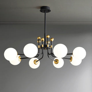 Contemporary sputnik chandelier black gold pendant ceiling lamp