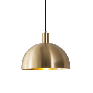 Suspension en laiton - Lampe dôme moderne du milieu du siècle avec câble réglable