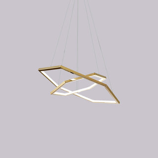 Geometric Pendant Light – Modern Ceiling Light | Gold Metal Polygon Fixture