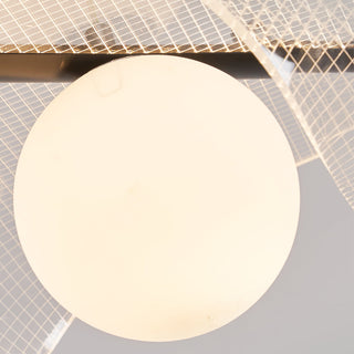 Hat shape acrylic pendant styled — modern transparent living lamp