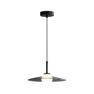 Modern grey glass hanging pendant — kitchen dining room fixture