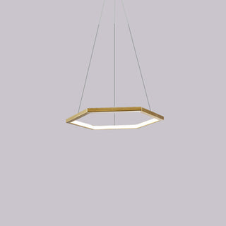 Gold metal polygon ceiling light – geometric modern pendant fixture