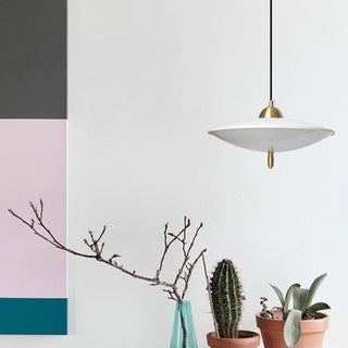 LED pendant top view — modern metal glass dining ceiling lamp