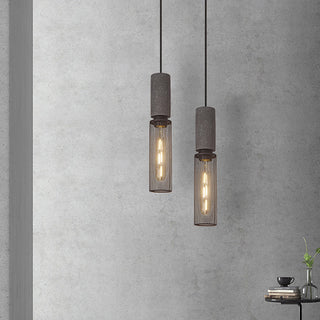 Suspension gris fer - Lampe suspendue moderne avec abat-jour en métal noir