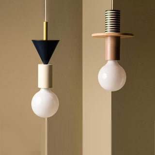 Suspension en bois coloré – Luminaire suspendu moderne et réglable pour îlot de cuisine