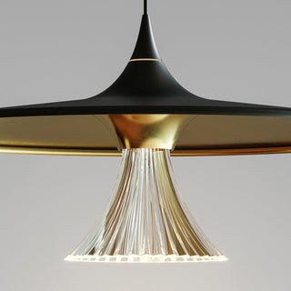 Concrete pendant top view — flying saucer modern ceiling lamp