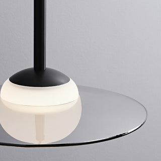 Glass grey pendant from below — modern kitchen ceiling light