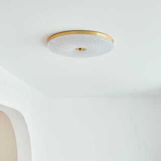 Modern copper LED ceiling light – creative crystal close-up