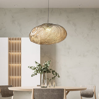 Glass cloud-shaped pendant light for soft indoor glow