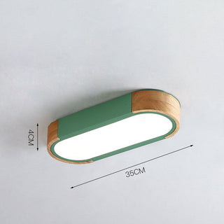 Modern Ceiling Light - Minimalist Hallway Ceiling Fixture With Wood & Metal Lamp