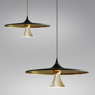 Flying saucer concrete pendant chandelier — modern ceiling lamp