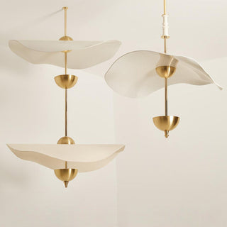 LED lotus gold metal Art Deco chandelier dining room