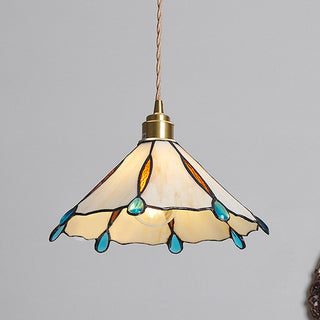 Retro Tiffany stained glass lamp — bedside or dining table