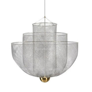 Lámpara colgante de rejilla metálica – Iluminación colgante moderna con diseño de rejilla abierta