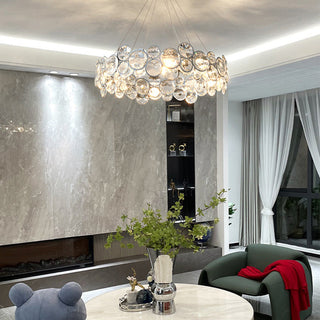 Mini crystal pendant stainless steel chandelier ceiling lamp