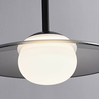 Modern grey pendant detail — glass hanging ceiling lamp