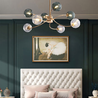 Modern gold pendant detail — farmhouse glass brass warm texture