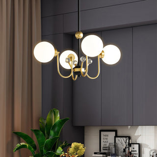 Metal shade black chandelier wide — adjustable sputnik pendant