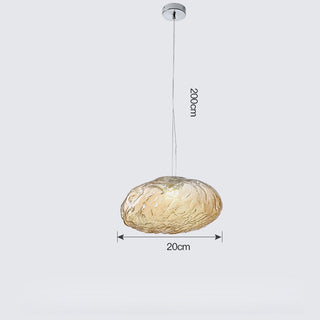 Cloud-shaped ceiling light with frosted glass shade