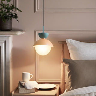 Suspension métallique – Suspension double têtes colorée avec culot d'ampoule G9