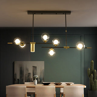 Modern tiered sputnik chandelier — gold LED ceiling fixture