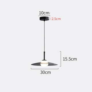 Grey glass pendant styled — modern hanging dining ceiling lamp