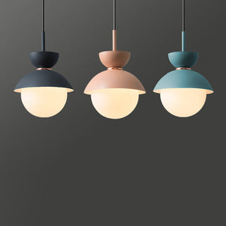 Suspension métallique – Suspension double têtes colorée avec culot d'ampoule G9