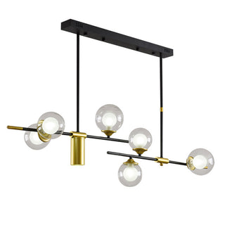 Gold tier chandelier setting — sputnik modern LED wide