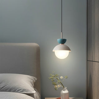 Suspension métallique – Suspension double têtes colorée avec culot d'ampoule G9