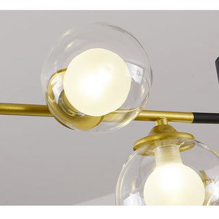 LED sputnik gold chandelier detail — tiered warm texture