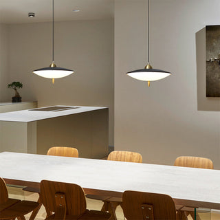 LED glass pendant detail — modern metal hanging ceiling lamp