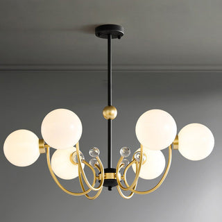 Black adjustable sputnik chandelier — metal shade mini pendant fixture