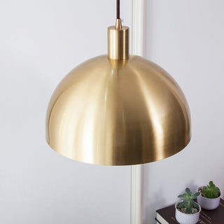 Suspension en laiton - Lampe dôme moderne du milieu du siècle avec câble réglable