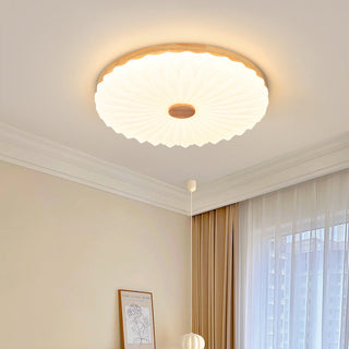 Energy efficient vintage ceiling lamp, white round acrylic shade