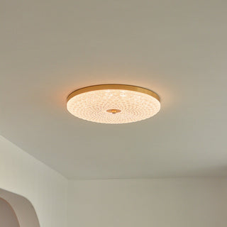 LED creative copper ceiling fixture – crystal accent installed