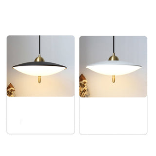 LED metal pendant for dining — modern glass ceiling hanging lamp