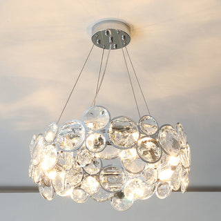 Contemporary crystal chandelier stainless steel mini fixture