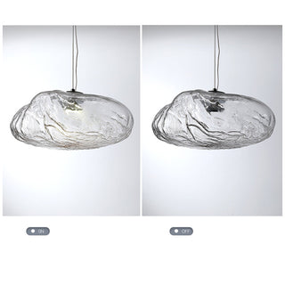 Cloud pendant light with glass shade — contemporary interior