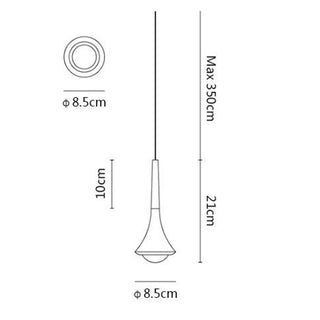 Lustre Goutte d'eau - Suspension LED de Luxe avec Diffuseur en Verre