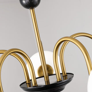 Chrome glass 3-globe ceiling lamp — Nordic living room warm