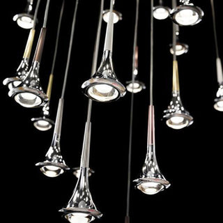 Modern luxury glass pendant with integrated LED diffuser