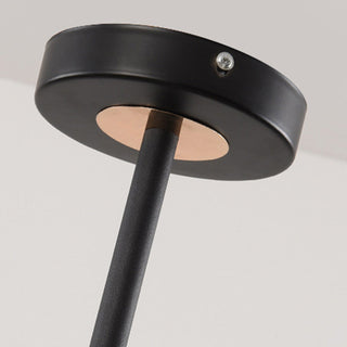 Gold sputnik LED chandelier ambient — tiered warm glow