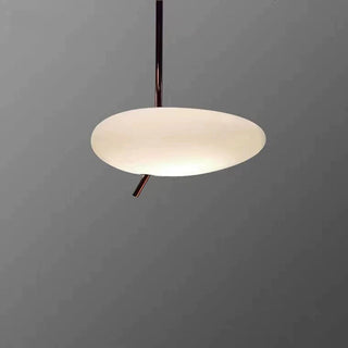 Pebble glass pendant showing smooth white surface