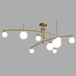 White iron frame Nordic glass chandelier ball pendant lamp