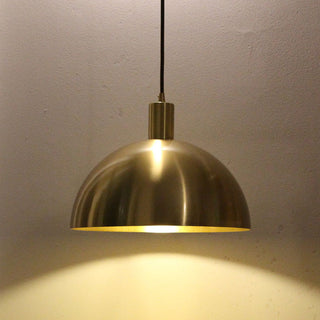 Suspension en laiton - Lampe dôme moderne du milieu du siècle avec câble réglable