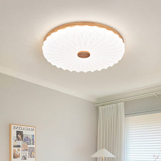 Round acrylic vintage ceiling fixture, white energy efficient LED