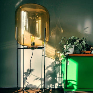 Designer LED metal glass lamp — postmodern warm