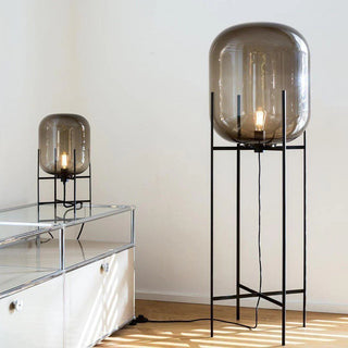 Postmodern glass lamp illuminated — designer LED metal warm