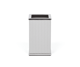 square chrome burnished brass toothbrush holder premium bathroom close-up