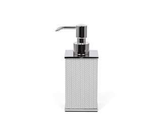 modern square bathroom set soap dispenser toothbrush holder chrome tray detail